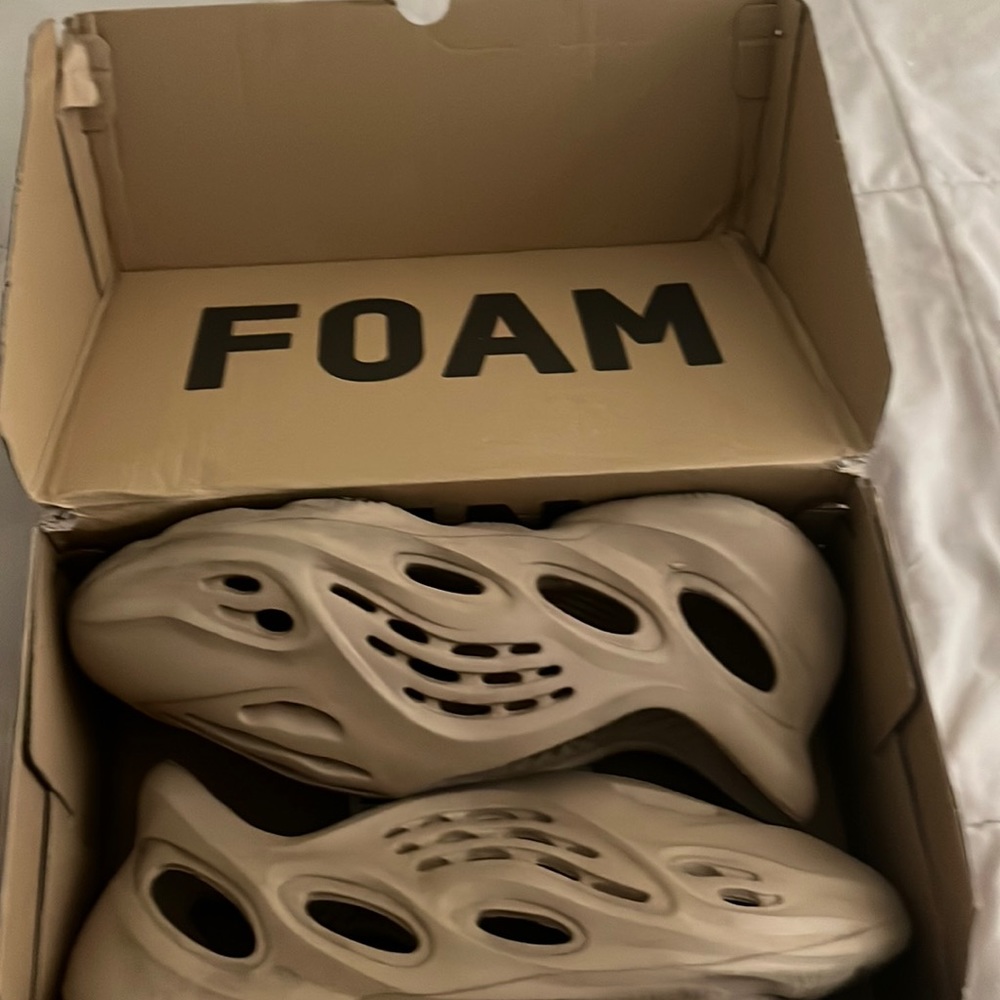 Adidas foam runners color tan size 11